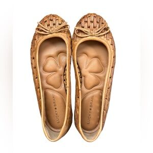 Lucky Brand Mogeni Woven Ballet Tan Flats Woman Sz 6
